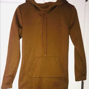 Thin Hooded Crew Neck Dress
